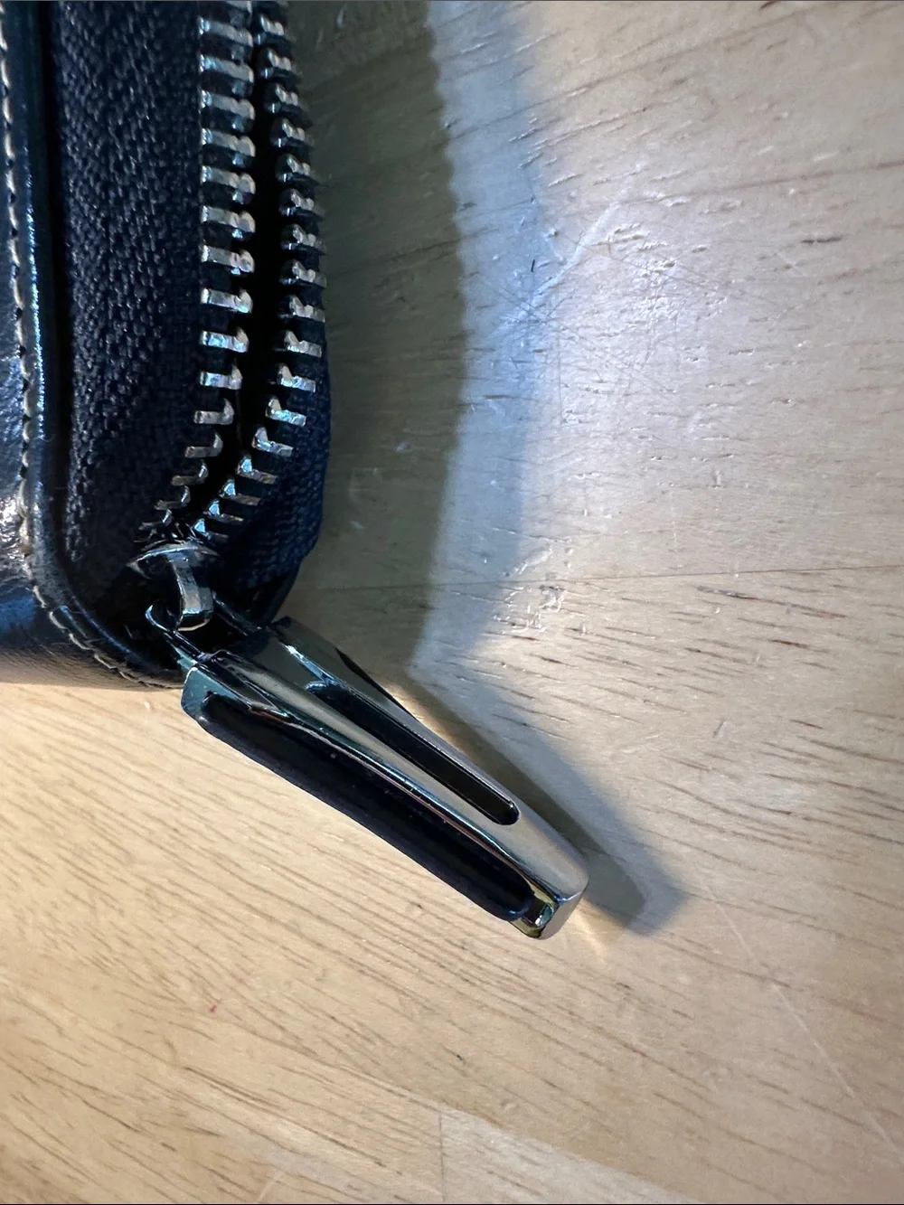 Classic Black Zip-Around Wristlet Wallet - Unbranded